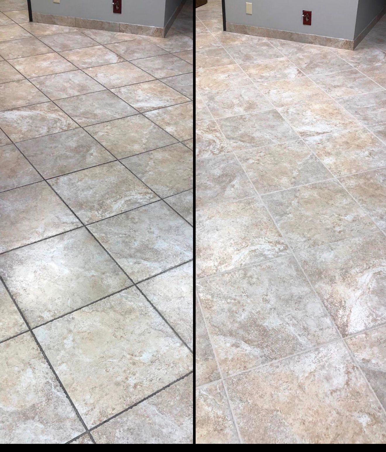Before and after cleaning result